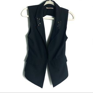 LE.SHERO Black, sleeveless, top jacket, open back